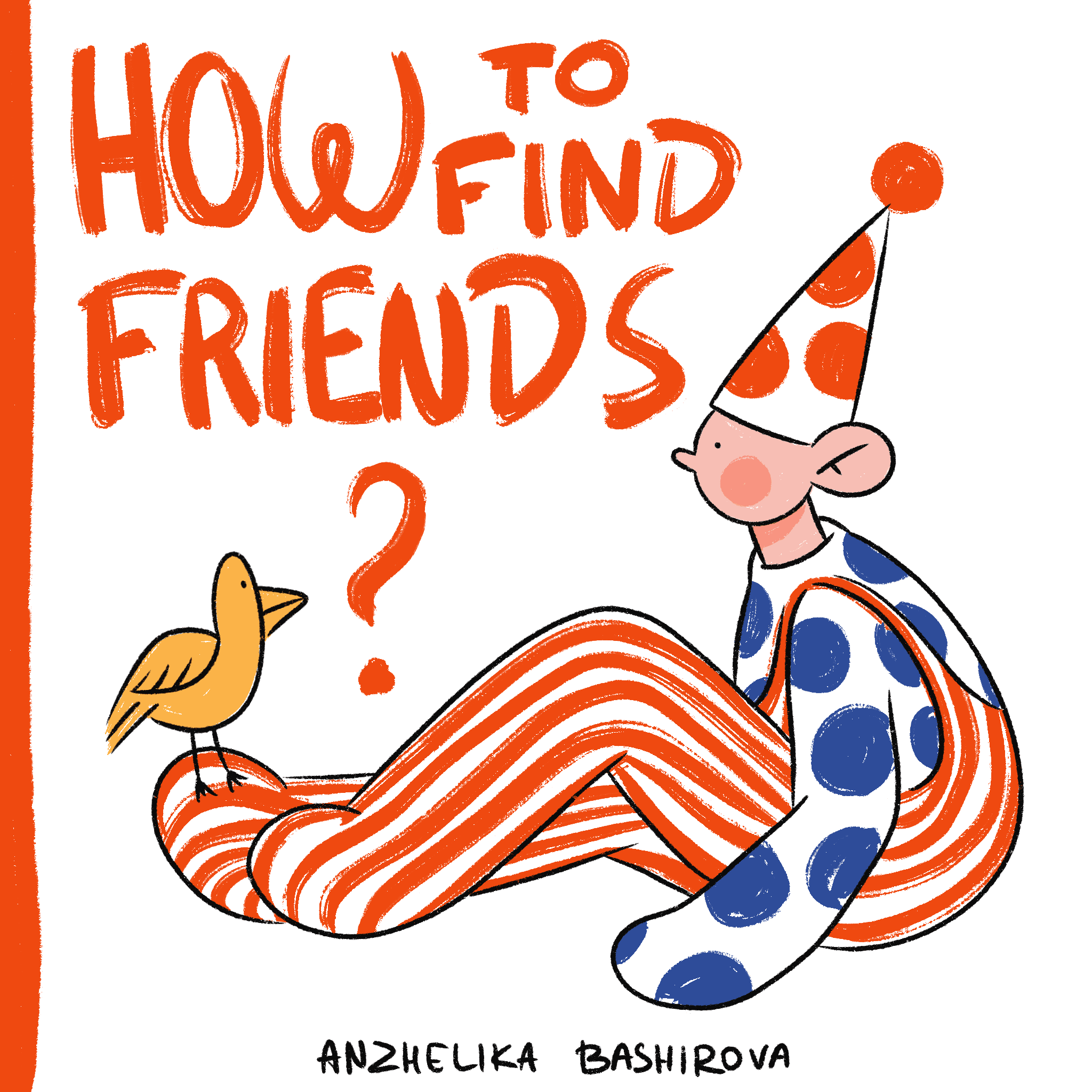 Cover illustration for children's book 'How to find friends?' featuring colorful characters